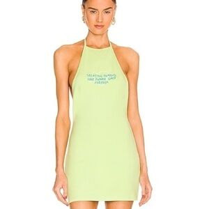 New THE MAYFAIR GROUP x REVOLVE Halter Dress in Green size S/M